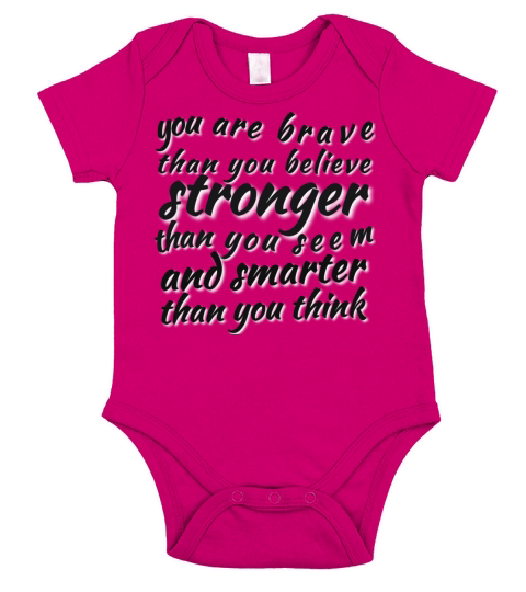 you are braver than you believe Short Sleeve Baby One-Piece