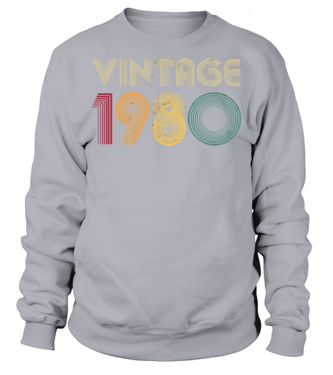 1980 40Th Birthday Vintage Retro Men Women 40 Year Sweatshirt Unisex