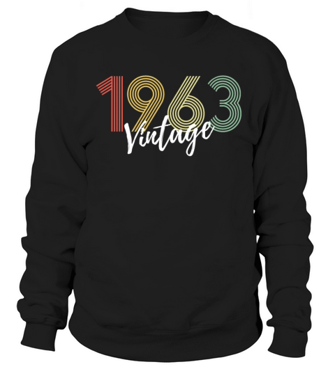 60 Years Vintage 1963 Retro 60th Birthday Sweatshirt Unisex