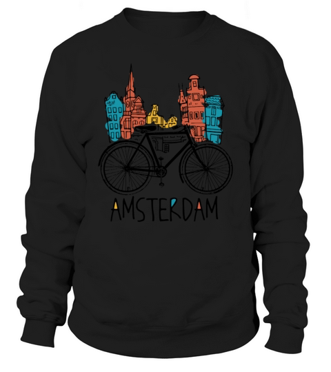 Amsterdam Vintage Retro Bicycle Bike Netherlands Sweatshirt Unisex