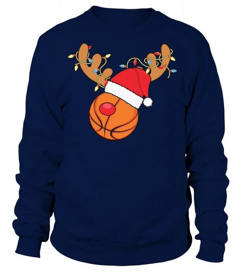 Basketball Football Christmas Hat Lights Sweatshirt Unisex