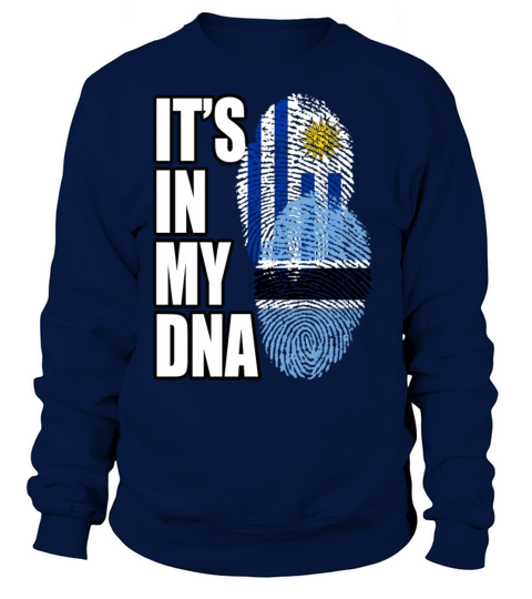 Botswana And Uruguayan Mix Heritage DNA Flag Sweatshirt Unisex