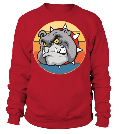 Bulldog Dog Breed Vintage Retro Sunset Sweatshirt Unisex