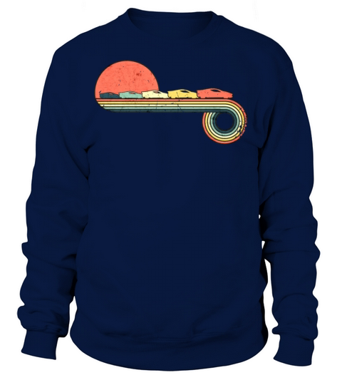 Car Sportscar Retro Vintage Sunset Rainbow Color Sweatshirt Unisex
