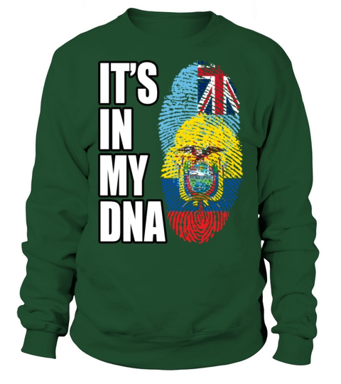 Fijian And Ecuadorian Mix Heritage DNA Flag Sweatshirt Unisex