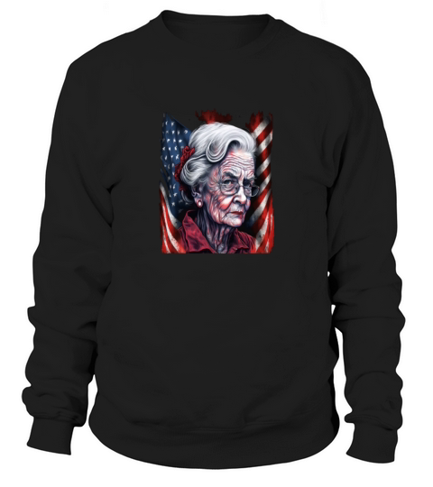 Retired Military Vintage Veteran American Mom Sweatshirt Unisex