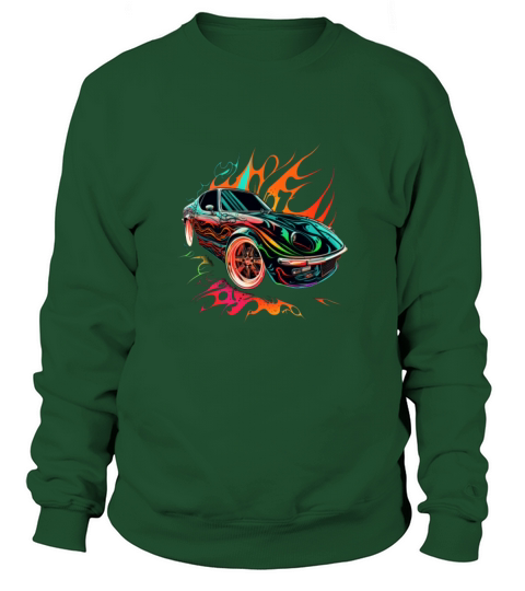 Vintage Sports Car Lovers Retro Pop Art Sports Car Sweatshirt Unisex