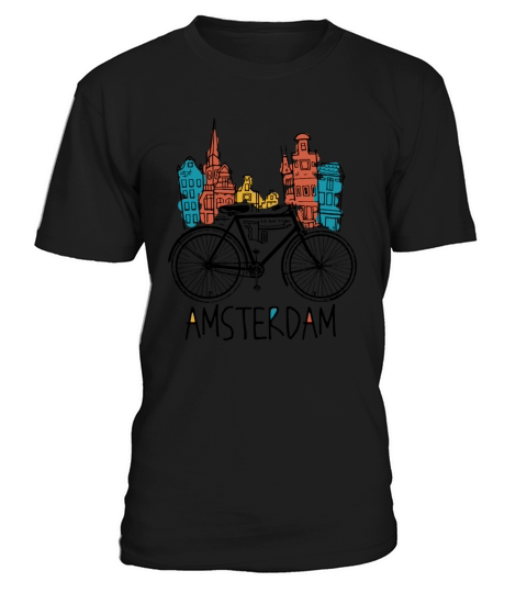 Amsterdam Vintage Retro Bicycle Bike Netherlands T-Shirt Unisex