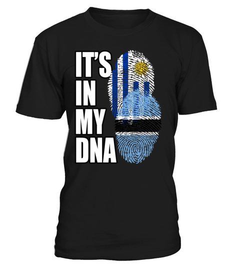 Botswana And Uruguayan Mix Heritage DNA Flag T-Shirt Unisex