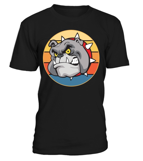 Bulldog Dog Breed Vintage Retro Sunset T-Shirt Unisex
