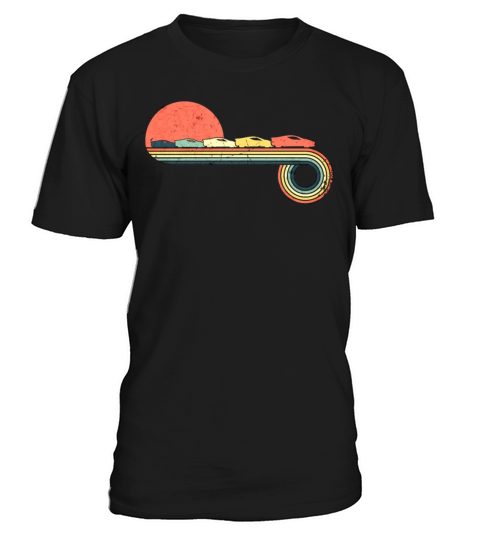 Car Sportscar Retro Vintage Sunset Rainbow Color T-Shirt Unisex