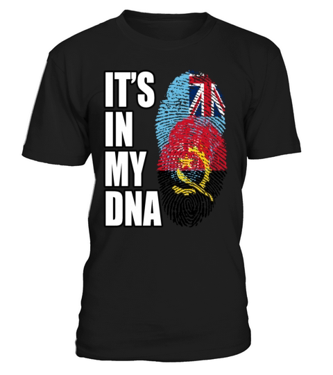 Fijian And Angolan Mix Heritage DNA Flag T-Shirt Unisex