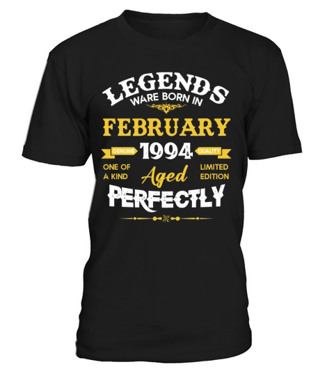 Vintage Aged To Perfection February 1994 T-Shirt Unisex