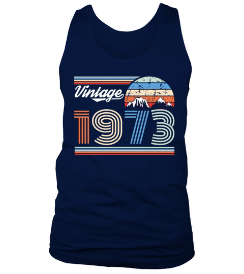 1973 Vintage born in Retro age Birthday gift idea Tank Top Unisex
