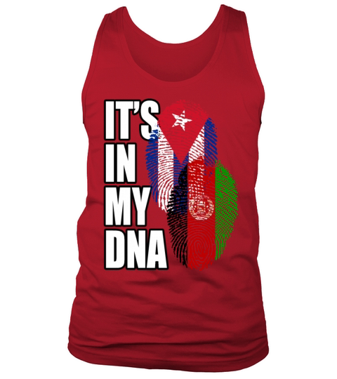 Afghan And Cuban Mix Heritage DNA Flag Tank Top Unisex
