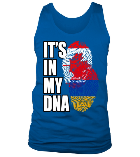 Armenian And Canadian Mix Heritage DNA Flag Tank Top Unisex