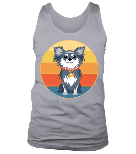Cute Chihuahua Dog Breed Vintage Retro Sunset Tank Top Unisex