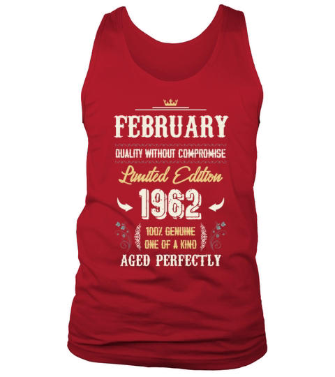 February 1962 Vintage Birthday Present Tank Top Unisex