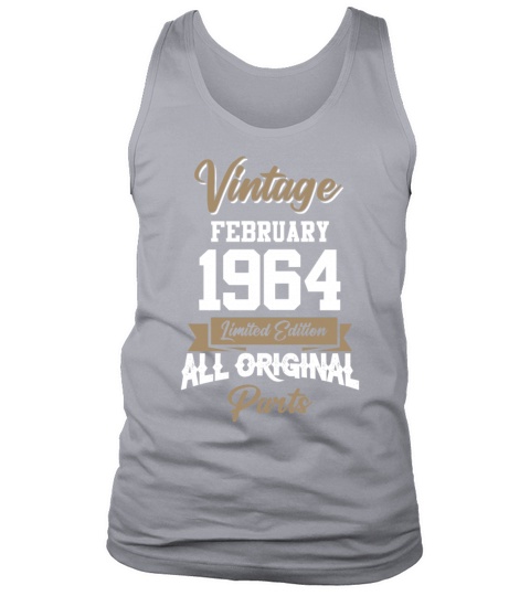 February 1964 Vintage Birthday Present Tank Top Unisex