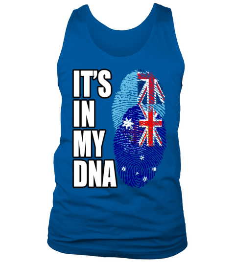 Fijian And Australian Mix Heritage DNA Flag Tank Top Unisex