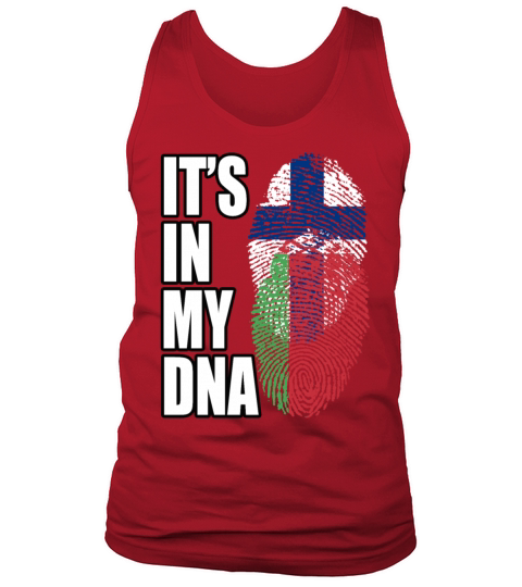 Finland And Belarusian Mix Heritage DNA Flag Tank Top Unisex