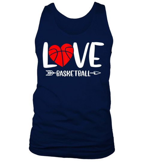 Funny Valentines Day Hearts Basketball Lover Tank Top Unisex