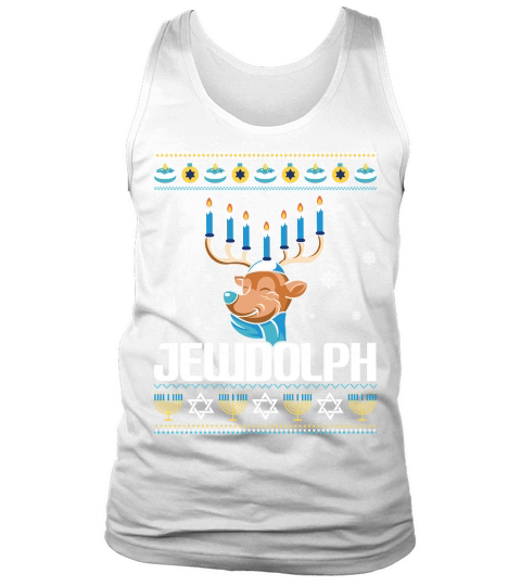 Merry Christmas Jewdolph Reindeer Hanukkah Christmas Tank Top Unisex