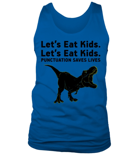 Lets eat kids T-rex Tank Top Unisex