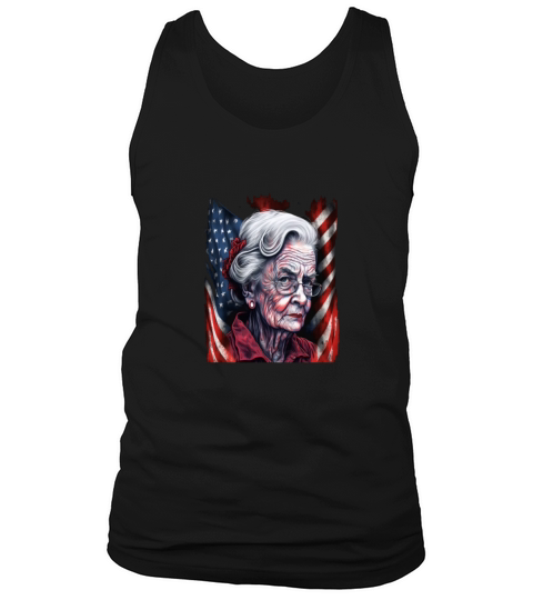 Retired Military Vintage Veteran American Mom Tank Top Unisex