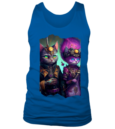 Scifi Steampunk Adventurer Cats Tank Top Unisex