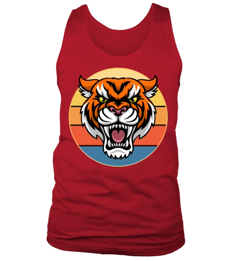 Tiger Big Cat Vintage Retro Sunset Tank Top Unisex
