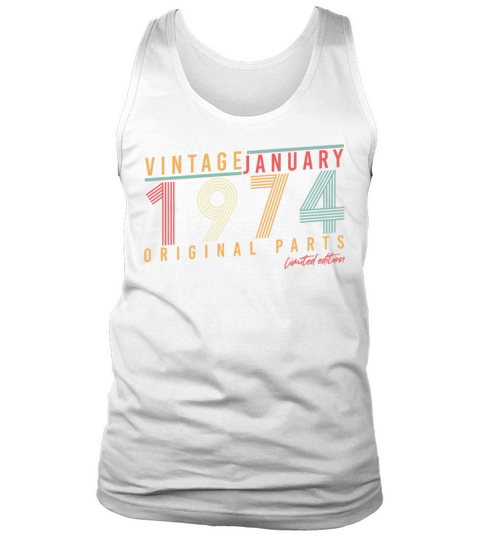 Vintage January 1974 Original Tank Top Unisex