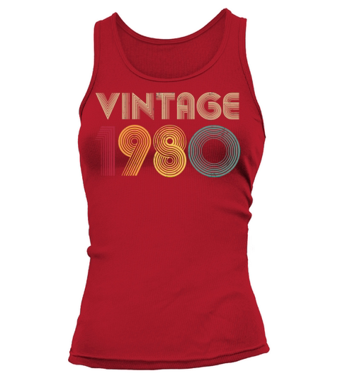1980 40Th Birthday Vintage Retro Men Women 40 Year Tank top Woman