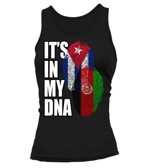Afghan And Cuban Mix Heritage DNA Flag Tank top Woman
