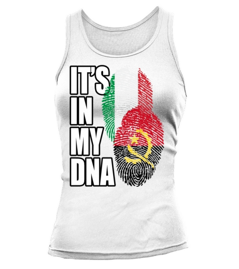 Angolan And Italian Mix Heritage DNA Flag Tank top Woman