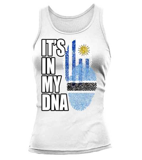 Botswana And Uruguayan Mix Heritage DNA Flag Tank top Woman