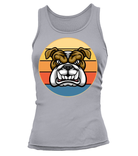 Bulldog Dog Breed Vintage Retro Sunset Tank top Woman
