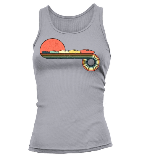 Car Sportscar Retro Vintage Sunset Rainbow Color Tank top Woman