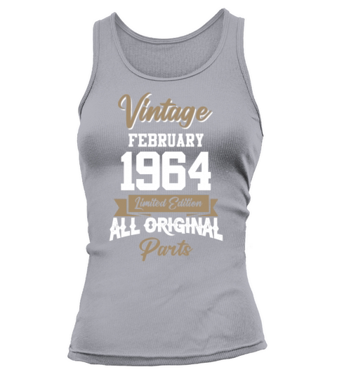 February 1964 Vintage Birthday Present Tank top Woman