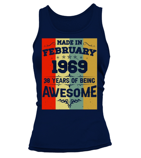 February 1969 Vintage Birthday Present Tank top Woman