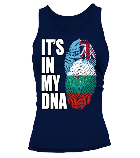 Fijian And Bulgarian Mix Heritage DNA Flag Tank top Woman