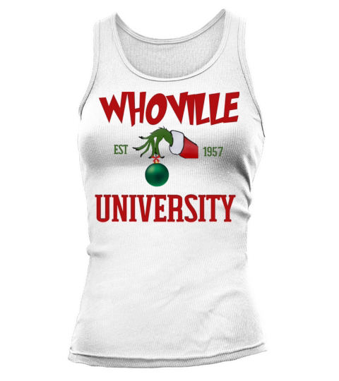 Funny Whoville University Santa Tank top Woman