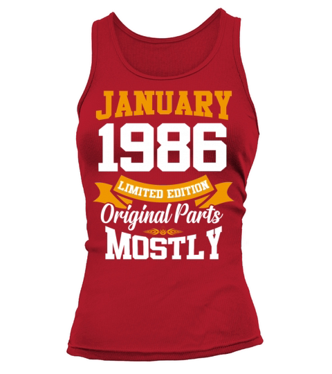 January 1986 Limited Edition Birthday Present Tank top Woman