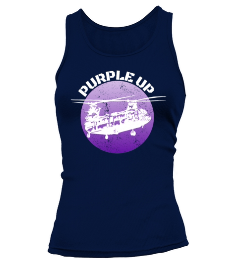 Purple Up CH47 Chinook Purple Sunset Chinookpurple Tank top Woman