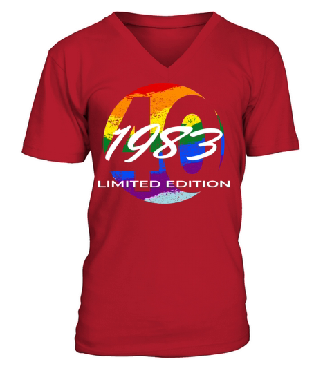 40th birthday men women 40 years 1983 vintage V-Neck T-shirt
