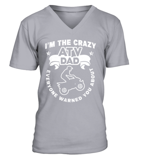 all terrain vehicles Crazy DAD theme vintage style V-Neck T-shirt