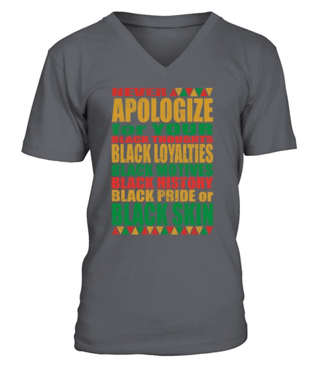 Back Roots Pride Black History Month V-Neck T-shirt