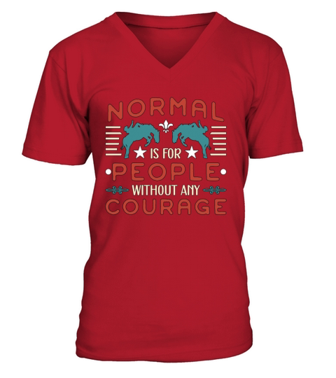 Bareback Riding Normal Is For People Without Rodeo V-Neck T-shirt