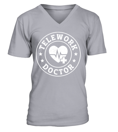 Healthcare Telework Doctor V-Neck T-shirt