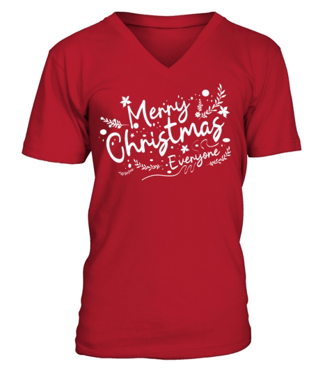 Merry christmas caligraphy V-Neck T-shirt